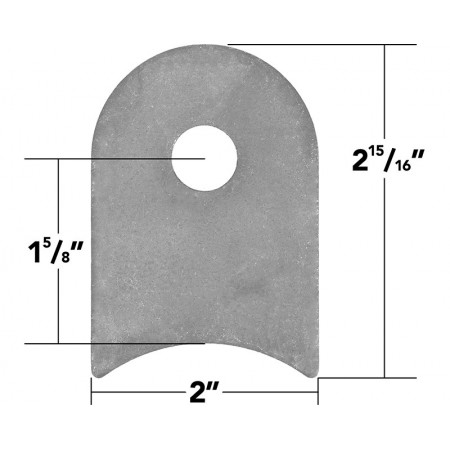 Weld On Flat Tab 3" Cope (10 Pack) Weld On Flat Tab 3" Cope (10 Pack)