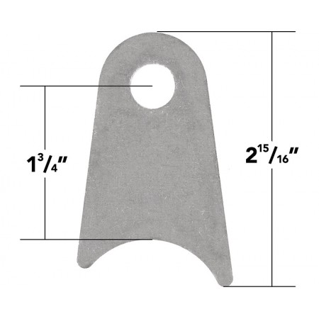 Weld On Coped Tabs Offset, 1.5" Cope (10 Pack) Weld On Coped Tabs Offset, 1.5" Cope (10 Pack)