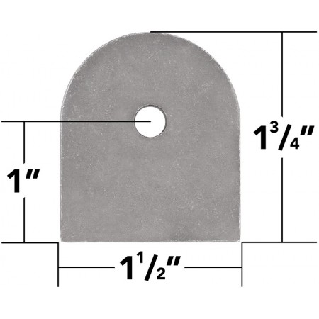 3/16" Thick Weld On Flat Tabs, 1.75" (10 Pack)