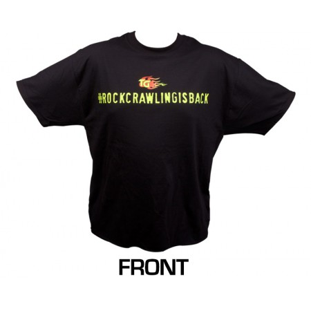 Short Sleeved Black Shirt, #rockcrawlingisback, Small