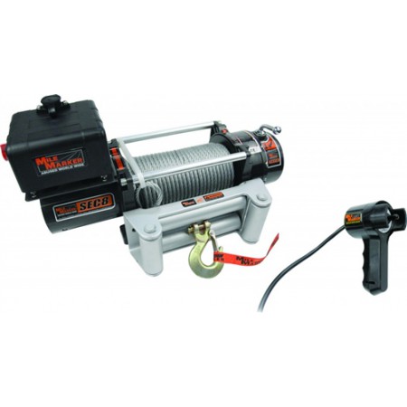 Лебедка Mile Marker 12V 8000 lb Winch, 100' 5/16" Cable, Incl Roller Fairlead