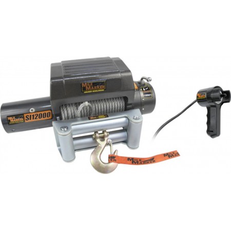 Лебедка Mile Marker 24V 12000 lb Winch, 100' 3/8" Cable, Incl Roller Fairlead, Integrated Solenoids