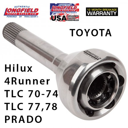 Усиленный ШРУС 30/30 шлицов для Toyota Hilux/4Runner/LandCruiser 70 (88-96), сталь 4340 хромолибден (+76%) Longfield SuperAxles 303397-1-KIT