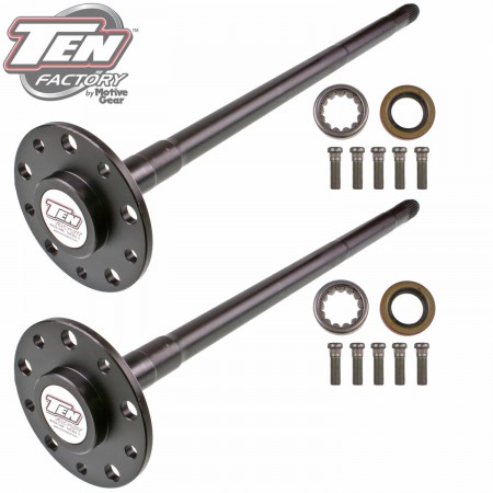 8.2" (10 Bolt) Performance Complete Rear Axle Kit; Axle Length 29.62"; 28 Spline; Dual Bolt Circle; Incl. Left and Right Axle, Bearings, Seals and Wheel Studs