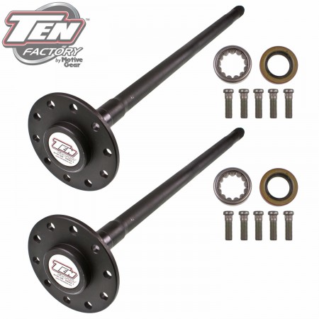 8.2"/8.5" (10 Bolt) Performance Complete Rear Axle Kit; Axle Length 30.43"; 28 Spline; Dual Bolt Circle; Incl. Left and Right Axle, Bearings, Seals and Wheel Studs