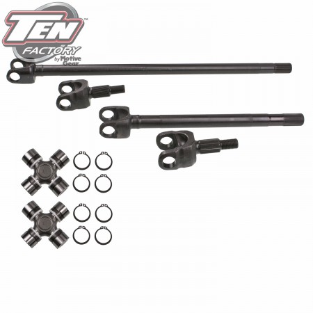 Dana 44 Performance Complete Front Axle Kit; Axle Length 19.72"/33.64"; 30 Spline; Uses U-Joint 5004891; Incl. Left, Right, Outer Axles, Bearings, Seals and Studs; 4340 Chromoly