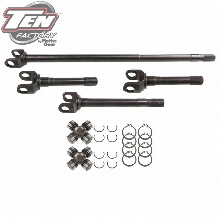 Dana 44 Performance Complete Front Axle Kit; Axle Length 24.63"/43.13"; 30 Spline; Uses 5-760X U-Joint; Incl. Left, Right, Outer Axles, Bearings, Seals and Studs; 4340 Chromoly