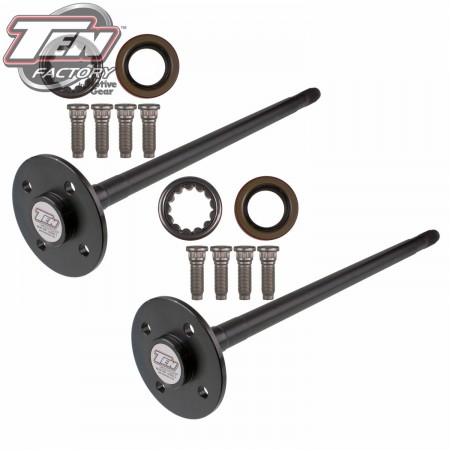 8.8" (10 Bolt) Performance Complete Rear Axle Kit; 4 Lug; Axle Length 29"; 28 Spline; Incl. Left and Right Axle, Bearings, Seals and Wheel Studs