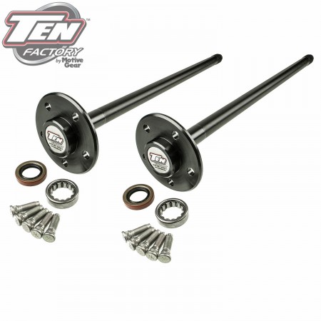 8.8" (10 Bolt) Performance Complete Rear Axle Kit; 4 Lug; Axle Length 29.93"; 28 Spline; Incl. Left and Right Axle, Bearings, Seals and Wheel Studs