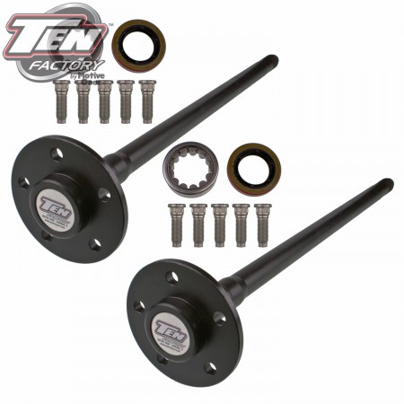 8.8" (10 Bolt) Performance Complete Rear Axle Kit; 5 Lug; Axle Length 32.81"/31.68"; 31 Spline; Incl. Left and Right Axle, Bearings, Seals and Wheel Studs