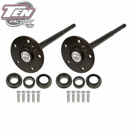 9" (10 Bolt) Performance Complete Rear Axle Kit; Axle Length 26.94"/29.31"; 28 Spline; Large Bearing; Incl. Left and Right Axle, Bearings, Seals and Wheel Studs; 1541H Manganese 9" (10 Bolt) Performance Complete Rear Axle Kit; Axle Length 26.94"/29.31"; 28 Spline; Large Bearing; Incl. Left and Right Axle, Bearings, Seals and Wheel Studs; 1541H Manganese