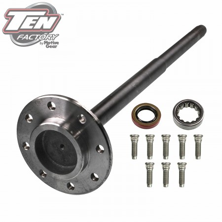 9.5" (14 Bolt) Performance Single Rear Axle Kit; 8 Lug; Axle Length 31.81"; 33 Spline; Incl. One Axle, Bearings, Seals and Studs; 1541H Manganese 9.5" (14 Bolt) Performance Single Rear Axle Kit; 8 Lug; Axle Length 31.81"; 33 Spline; Incl. One Axle, Bearings, Seals and Studs; 1541H Manganese